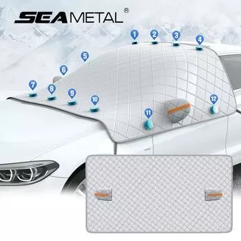 SEAMETAL утолщенный чехол для автомобиля от снега, очень большой протектор лобового стекла автомобиля, чехол для снега, антифриз, солнцезащитный козырек 1pc