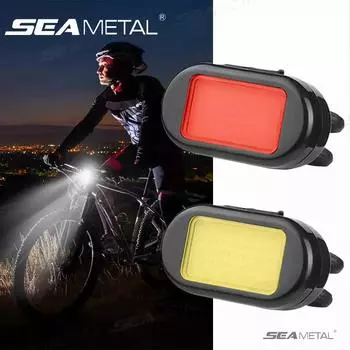 SEAMETAL Велосипедные фонари Велосипедный передний задний фонарь Type-C Charge Фара предупреждающий задний фонарь Светодиодный фонарь Детали для велосипеда Always bright-Flash белый