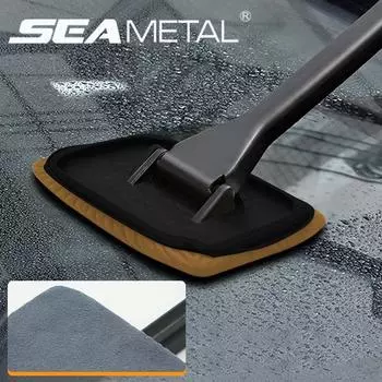 SEAMETAL замшевая щетка для мытья лобового стекла автомобиля, чехол для чистки оконных стекол, съемный, устойчивый к царапинам 1set (Random color)