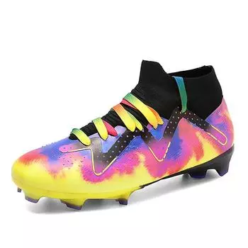 Seamless cut new knitted AG spike grass football shoes sneakers, shoes 34