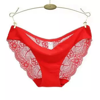 Seamless Lace Women Gstring Briefs Panties Thongs Lingerie Underwear Knickers Red,L