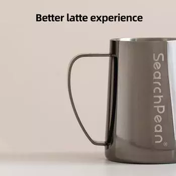 SearchPean 600ML/700ML Milk Frothing Pitcher, Steaming Stainless Steel Coffee Cappuccino Latte Art Barista Man Woman Gift