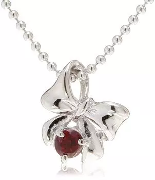 Sears Necklace Ribbon Motif Necklace Garnet [Sears] [January Birthstone] GP-20-1