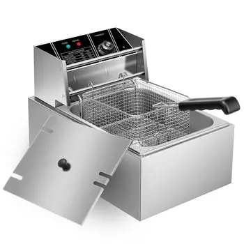 SEASAND электрическая фритюрница 6 л использование настольная фритюрница фритюрница мини фритюрница контроль температуры энергосберегающая нержавеющая сталь коммерческая/домашняя