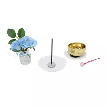 Seasonal Small 12 Months of Buddhist Statue Incense Mini Sakura Rin Rose Quartz Pet Cute Flowers, Buddha, Set, Dish, Orin, Stand, Ring, Memorial,