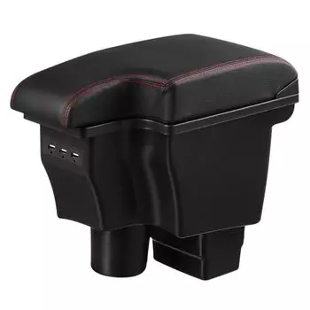 [SeasonJYUNN] AQUA Car Armrest, Toyota Aqua NHP10/NHP10H Charging Port, Storage Cushion, Dual Layer Type,