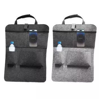 Seat Back Storage Pouch Car Organizer Tissue Box Attachment Seatback Behind Seat Travel Tidy Pouch Pocket Large Capacity Car чёрный