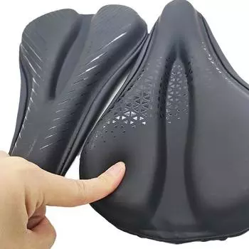 Seat cover Bicycle seat cover Quick release Thickened seat cushion Silicone PU seat cushion Outdoor riding Mountain bike saddle One Size