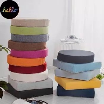 Seat Cus на экологически чистом льняном стуле высокой плотности 35D, очень плотный оконный коврик для стула для офиса Round