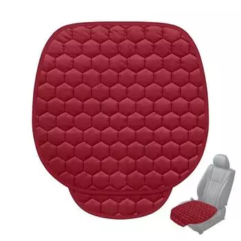 Подушка для сиденья, мягкая плюшевая подушка для сиденья водителя, пена с эффектом памяти, подушка для сиденья грузовика, удобная защита сиденья с небольшим карманом красный