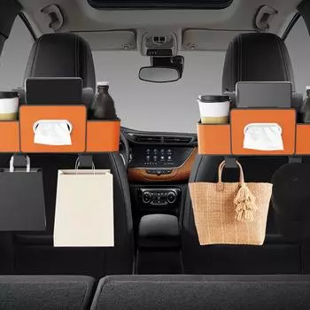 Seat Organizer For Backseat Auto Behind Seat Bottle Storage Bag Car Storage Organization With Cup Holder For Truck SUV чёрный