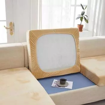 Seat Velvet Sofa Cushion Cover Couch Slip Covers Protector Dining Furniture Room 1 Seater
