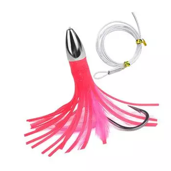 Seawater Fishing Lures Metal Head Octopuses Squid Skirt Baits Octopuses Squid Skirt Trolling Lures Fishing Accessories C