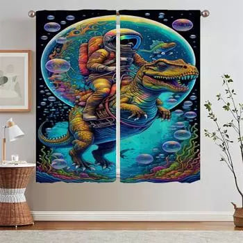 Seaworld1 Modern Home Decoration Curtains Beaded Curtain Tiebacks Blackout Curtain Living Room Bedroom Curtains 2 Pieces Curls W50xH70cmx2pcs-CL