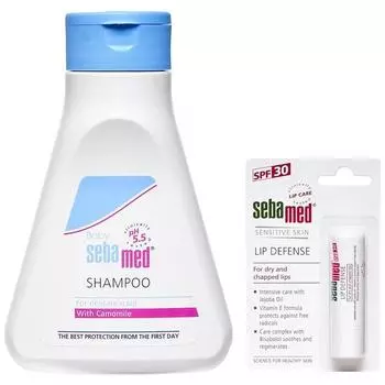 Sebamed Малыш (Дети) Шампунь, 150 мл и защитный карандаш для губ SebaMed SPF 30, 4,8 г