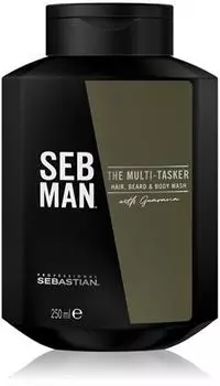 Sebastian Professional SEB MAN Многофункциональный шампунь для волос, бороды и тела. TU прозрачный