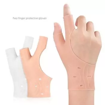 Sebs Защитные перчатки для двух пальцев, перчатки для мыши и клавиатуры, мягкие эластичные ремни для запястья телесный