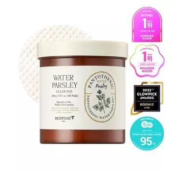 [Sebum Scrap] Skinfood Water Parsley Clear Pads 60 листов, популярная взрывная косметика Кореи