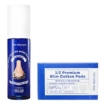 Sebum Soaking No More Blackhead Pore Clean Duo 100ml + 20p cotton pad, 1 set