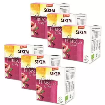 Sechem Organic JAS сертифицированный органический чай из гибискуса в пакетиках 1 коробка x 12 пакетиков 24 г травяной чай без кофеина в индивидуальной упаковке - - (6)