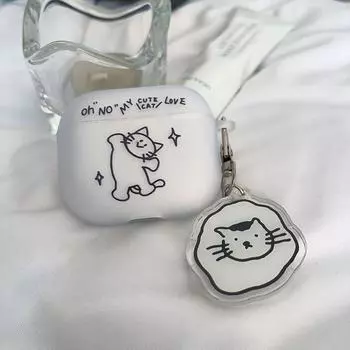 Second Generation Protective Case 1345 Applicable to Apple Earphone Case 1/2/3/4/5 Wireless Bluetooth New Arrival Creative Shell Frosted Translucent Apple Airpods Pro 2 G69 Kitty Love