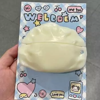 Second Generation Protective Case Apple Airpods3 Generation Niche Style Cute Silicone 1/2 Generation Drop-Resistant Soft Box for Men and Women Apple airpods Pro/Pro II Dumpling [single shell]]