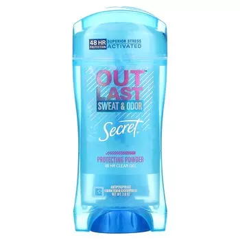 Secret, Outlast, 48-Hour Clear Gel Deodorant, Protecting Powder, 2.6 oz (73 g)