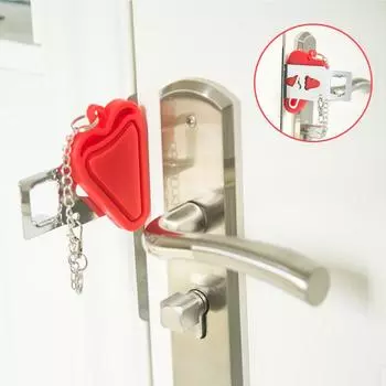 Security Latch Drill Manual Hotel Room Devices Add Security Holes Removable Travel Safety чёрный