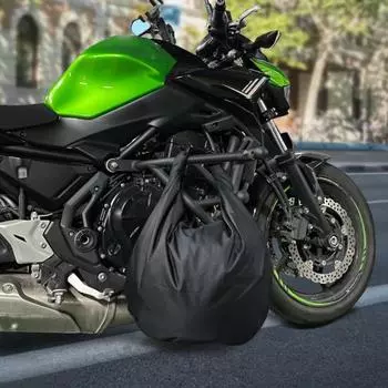 Седельная сумка, надежная пылезащитная герметичная седельная сумка с рулоном, портативная сумка для мотоциклетного шлема, рюкзак для шлема, мотоциклетное использование 30l чёрный