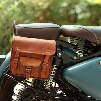 Седельные сумки Мотоциклетные две сумки Боковые сумки Коричневая кожа 2 новых кофра 9 x 11 x 4 in коричневый