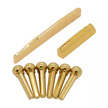Седло для гитары Brass для акустических инструментов - Установка Nut Saddle Pin set