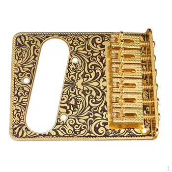 Седловой бридж с отверстием для крепления гитары серебряный