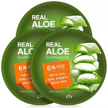 See2Y Aloe Soothing Gel Large Capacity Pump Увлажняющий крем с гелем алоэ вера, 3 шт., 300 мл