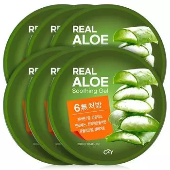 See2Y Aloe Soothing Gel Large Capacity Pump Moisturizing Cream Aloe Vera Gel, 6 pieces, 300ml
