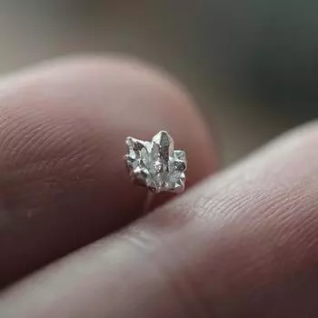 Seeds on The GroundCrystal Cluster Earrings, Ear-raising Sticks, Natural Style and Simple Style