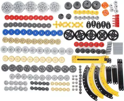 SEEMY 233 детали шестеренок для серии Technic, совместимые с LEGO Technic Parts DIY Gear Assort Pack (Подъемные рычаги, штифты, оси, разъемы)