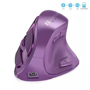 SeenDa Ergonomic Bluetooth Mouse Wireless Vertical Mouse Rechargeable Optical Mice for Multi-Purpose Compatible Apple Computers чёрный