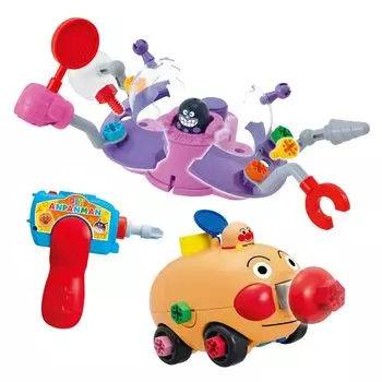 SEGA FAVE Anpanman Freshly assembled DIY Have lots of Nose Neji Neji Anpanman Go and Break apart Neji Neji Baikin UFO Super Set fun! Punch! Crash!