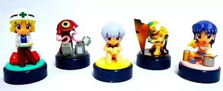 SEGA New Century Evangelion Bottle Cap Figure 2 Все 5 типов