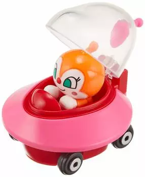 SEGA TOYS Anpanman Museum Go Mini Car Dokin UFO и Let s Dokin-chan розовый