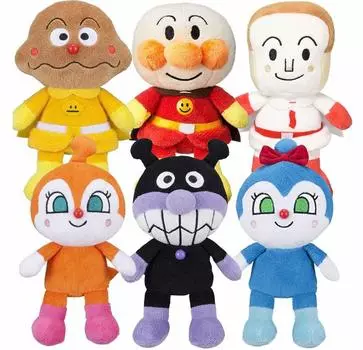 SEGA TOYS Anpanman Prichi Beans S Plus 6 набор мягких игрушек Anpanman Shokupanman Curry Panman Baikinman Dokin-chan Kokin-chan