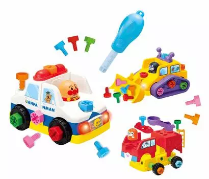 SEGA TOYS Anpanman Свежесобранная самодельная винтовая смена рабочего транспортного средства!