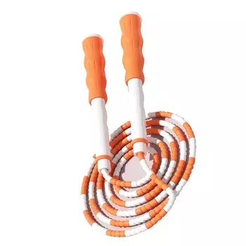 Сегментированная скакалка, регулируемая, распутанная, с бусинами, гибкая, полипропиленовая, пластиковая, для детей, зеленая