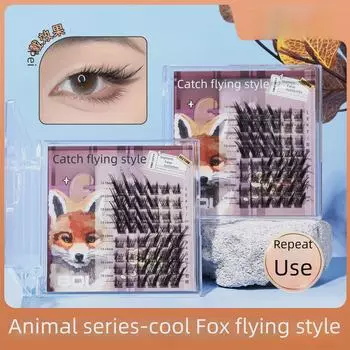 Сегментированные накладные ресницы серии BQI Fox — естественный изгиб и густая форма