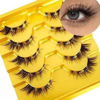 Сегментированные ресницы Manga Lashes 3D Clear Band Lashes Natural Look Тонкие норковые ресницы Пушистые ресницы Cat Eye отдельные ресницы