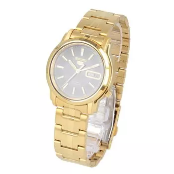 SEIKO5 Seiko Five 21 Jewel Watch Automatic Automatic Windrunner Analog Stainless Steel Metal Gold Black SNKL88K Mens [Товар]