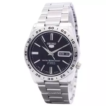Seiko 5 Automatic 21 Jewels Japan Made SNKE01 SNKE01J1 SNKE01J Мужские часы чёрный
