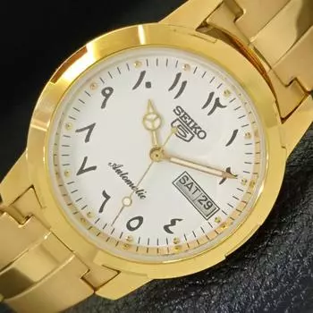SEIKO 5 АВТОМАТИЧЕСКИЕ МУЖСКИЕ ЯПОНИЯ 6309A ВОССТАНОВЛЕННЫЕ АРАБСКИЕ БЕЛЫЕ ЦИФЕРБЛАТНЫЕ ЧАСЫ a426418-2 RL-a426418