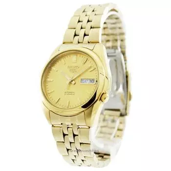 Seiko 5 Автоматические 21 драгоценный камень SNK366K1 Мужские часы золотой