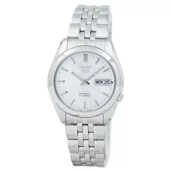 Seiko 5 Автоматические 21 камень SNK355 SNK355K1 SNK355K Мужские часы серебряный